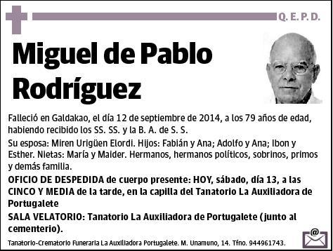 DE PABLO RODRIGUEZ,MIGUEL