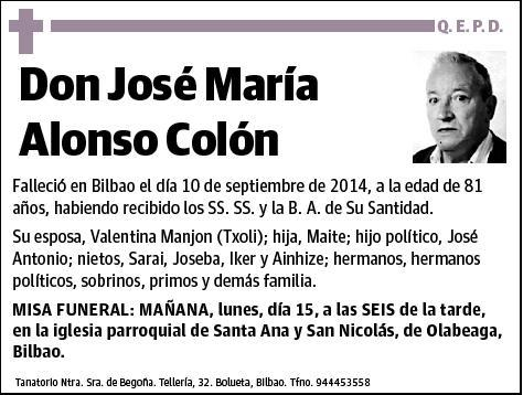 ALONSO COLON,JOSE MARIA