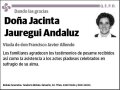 JAUREGUI ANDALUZ,JACINTA