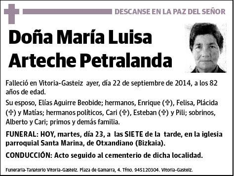 ARTECHE PETRALANDA,MARIA LUISA