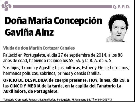 GAVIÑA AINZ,MARIA CONCEPCION