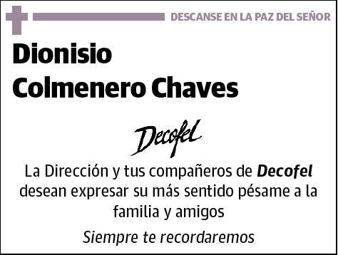 COLMENERO CHAVES,DIONISIO