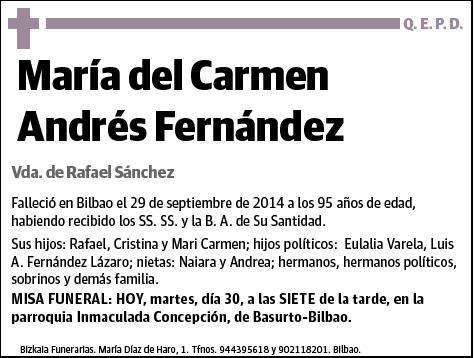 ANDRES FERNANDEZ,MARIA DEL CARMEN