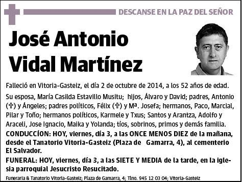 VIDAL MARTINEZ,JOSE ANTONIO