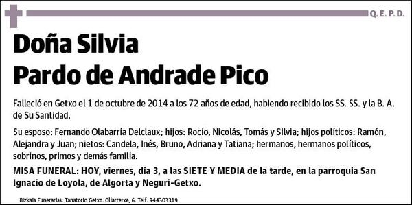 PARDO DE ANDRADE PICO,SILVIA