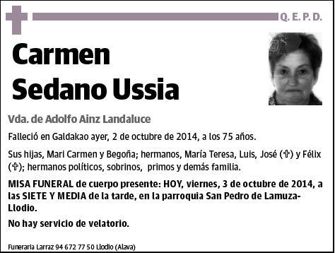 SEDANO USSIA,CARMEN
