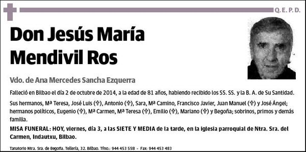 MENDIVIL ROS,JESUS MARIA
