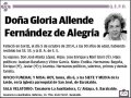 ALLENDE FERNANDEZ DE ALEGRIA,GLORIA