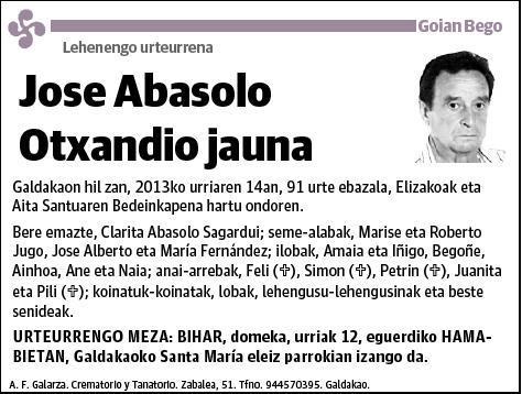 ABASOLO OTXANDIO,JOSE