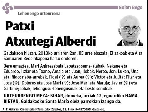 ATXUTEGI ALBERDI,PATXI
