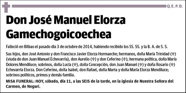 ELORZA GAMECHOGOICOECHEA,JOSÉ MANUEL