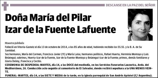 IZAR DE LA FUENTE LAFUENTE,MARIA DEL PILAR