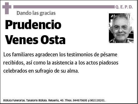 VENES OSTA,PRUDENCIO