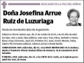 ARRUE RUIZ DE LUZURIAGA,JOSEFINA