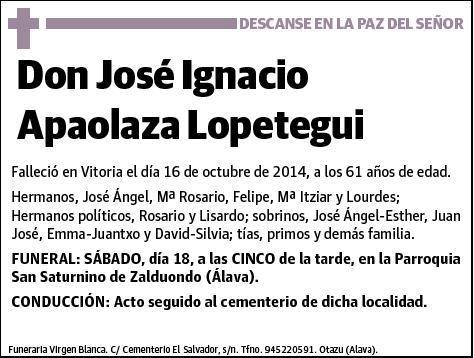 APAOLAZA LOPETEGUI,JOSE IGNACIO