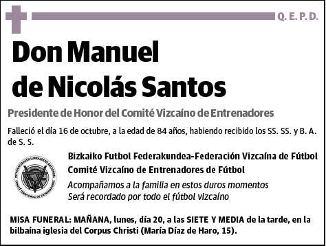 DE NICOLAS SANTOS,MANUEL