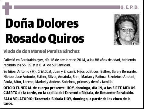ROSADO QUIROS,DOLORES