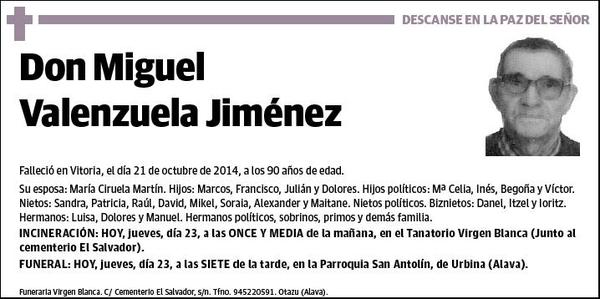 VALENZUELA JIMENEZ,MIGUEL
