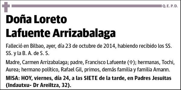 LAFUENTE ARRIZABALAGA,LORETO