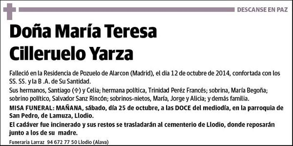 CILLERUELO YARZA,MARIA TERESA