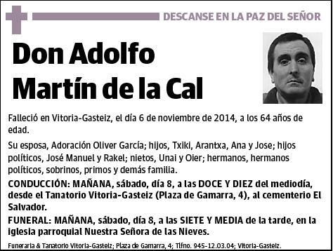 MARTIN DE LA CAL,ADOLFO