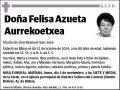 AZUETA AURREKOETXEA,FELISA