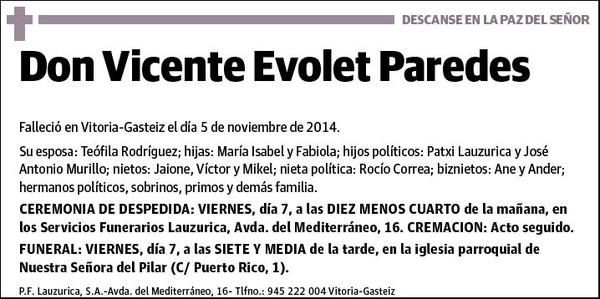 EVOLET PAREDES,VICENTE