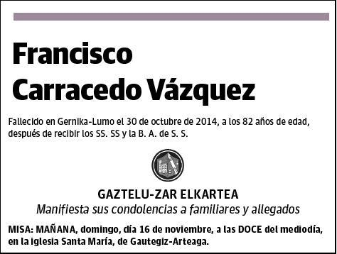 CARRACEDO VÁZQUEZ,FRANCISCO