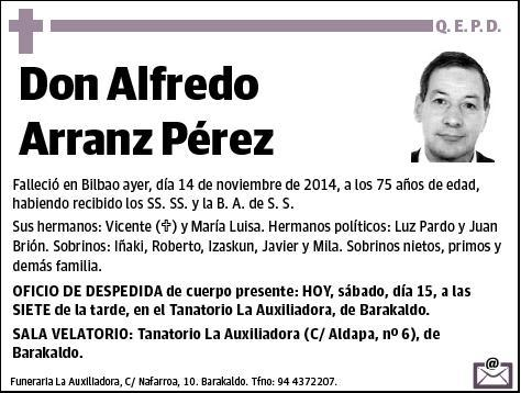 ARRANZ PEREZ,ALFREDO