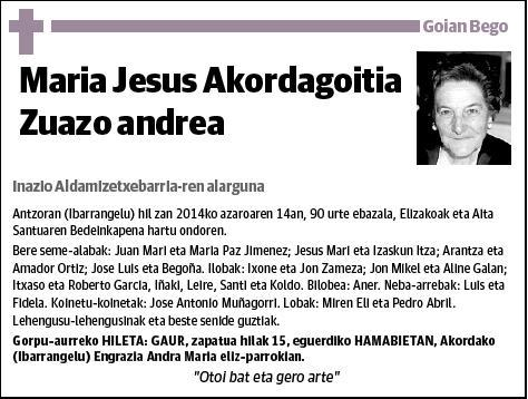 AKORDAGOITIA ZUAZO,MARIA JESUS