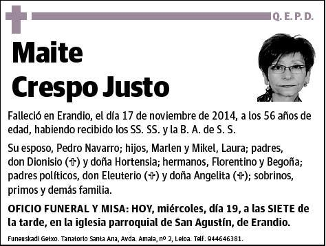 CRESPO JUSTO,MAITE
