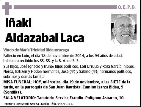 ALDAZABAL LACA,IÑAKI