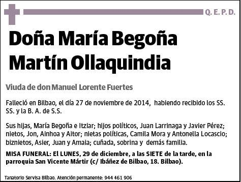 MARTIN OLLAQUINDIA,MARIA BEGOÑA