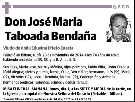 TABOADA BENDAÑA,JOSE MARIA