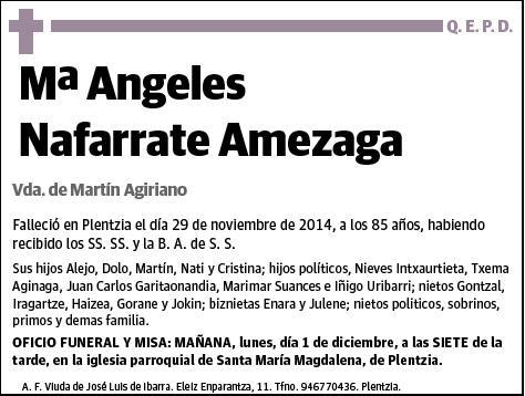 NAFARRATE AMEZAGA,Mª ANGELES