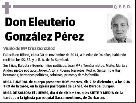 GONZALEZ PEREZ,ELEUTERIO