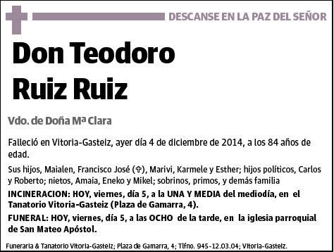 RUIZ RUIZ,TEODORO
