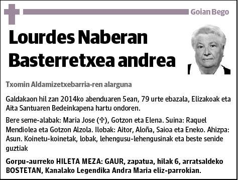 NABERAN BASTERRETXEA,LOURDES