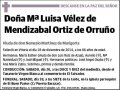 VELEZ DE MENDIZABAL ORTIZ DE ORRUÑO,Mª LUISA