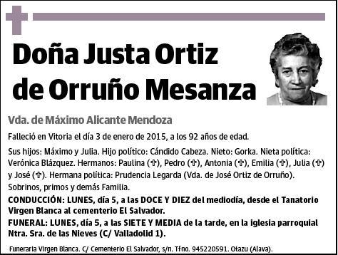 ORTIZ DE ORRUÑO MESANZA,JUSTA