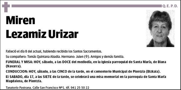 LEZAMIZ URIZAR,MIREN