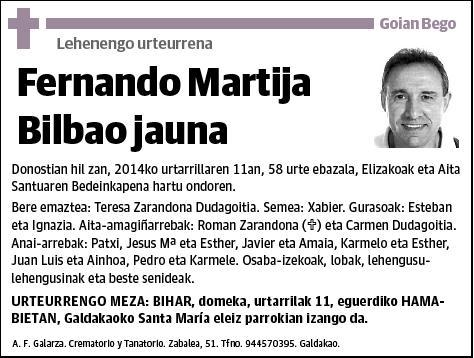 MARTIJA BILBAO,FERNANDO