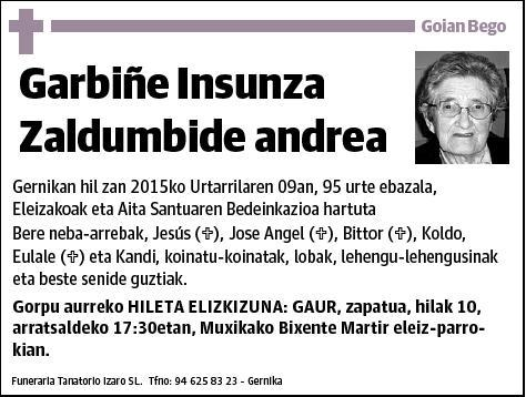 INSUNZA ZALDUMBIDE,GARBIÑE