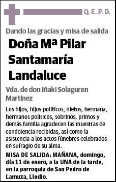 SANTAMARIA LANDALUCE,Mª PILAR