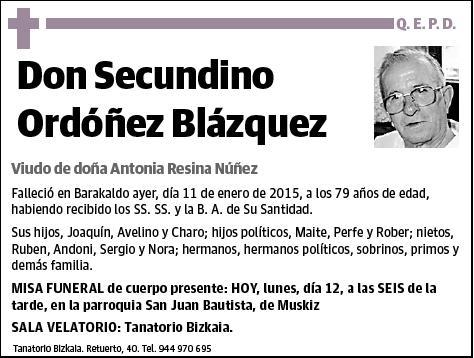 ORDOÑEZ BLAZQUEZ,SECUNDINO