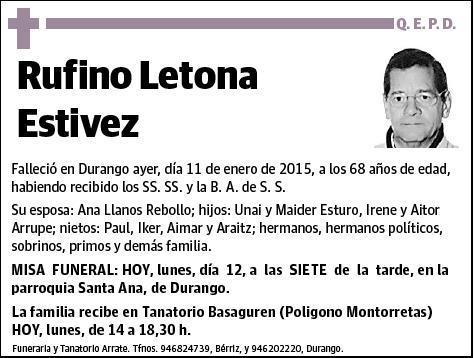 LETONA ESTIVEZ,RUFINO