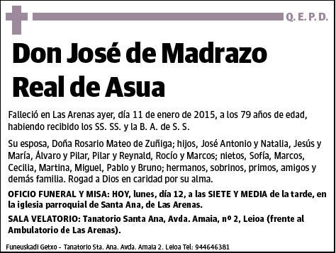 DE MADRAZO REAL DE ASUA,JOSE