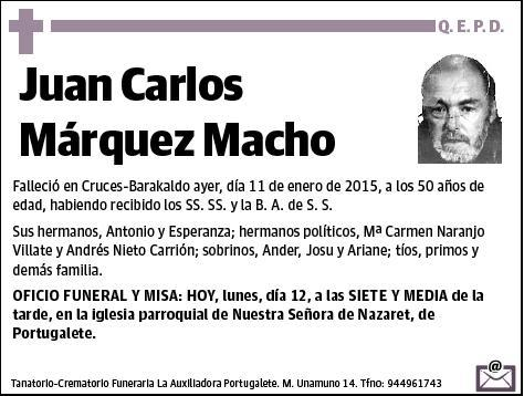 MARQUEZ MACHO,JUAN CARLOS