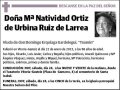 ORTIZ DE URBINA RUIZ DE LARREA,Mª NATIVIDAD