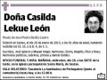 LEKUE LEON,CASILDA
